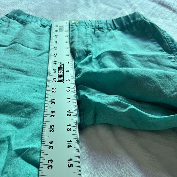 Tommy Bahama Mens Green Flat Front Bermuda Casual Walking Shorts Medium Pockets - Picture 8 of 10